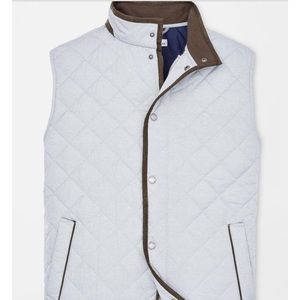 Peter Millar Essex Quilted Vest in British Grey